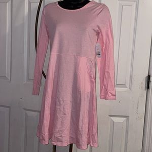 Sparkly Pink Casual Long Sleeved Dress - Size 14/16